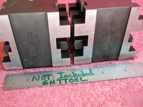 Brown&sharpe 750 b matched pair v-block hardened mint 