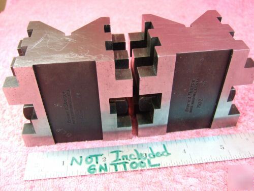 Brown&sharpe 750 b matched pair v-block hardened mint 