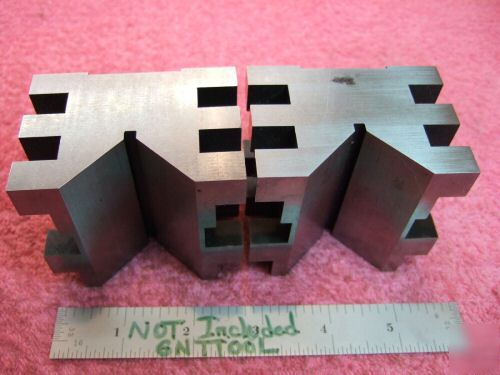 Brown&sharpe 750 b matched pair v-block hardened mint 