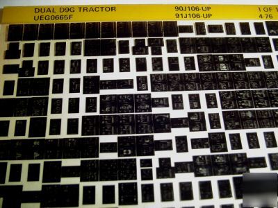 Caterpillar D9G crawler tractor part catalog microfiche