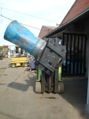 Clark electric fork lift with 360' rotating forks