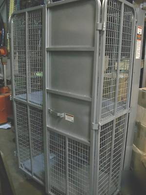 Global security cart, truck lockable, 2 shelves, dented
