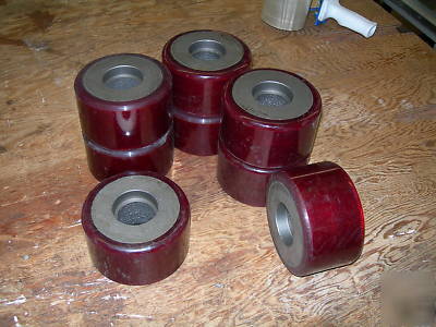 Heavy duty industrial pressure roller wheel rubber