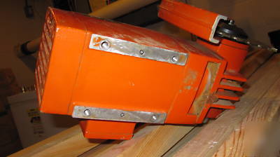 Hol-zer industrial cut-off saw w/custom rail/bosch air