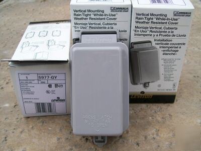 Leviton rain tight duplex receptacle cover - lot of 3