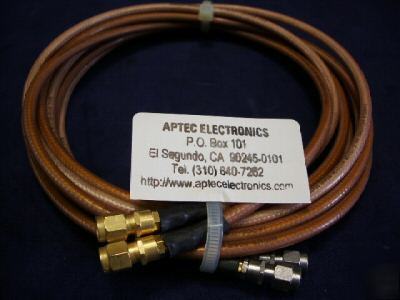 Lot of 2 hi quality RG400 sma rf cables 6 ft microwave 