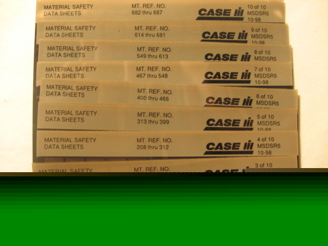 Lot of case material data safety microfiche manuals