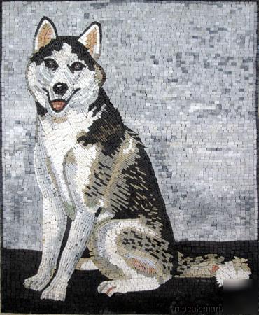 Lovely husky marble mosaic wall hanging art tile