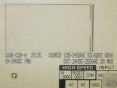 Omron sysmac C60K-cdr-a 2513C C60K programm controller