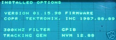 Tektronix 2710 spectrum analyzer + tracking generator