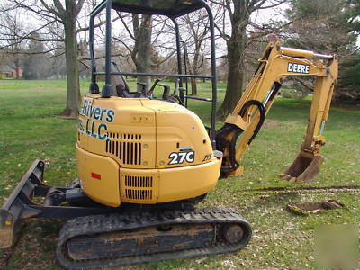 2005 john deere 27 c zts mini excavator 1315 hours