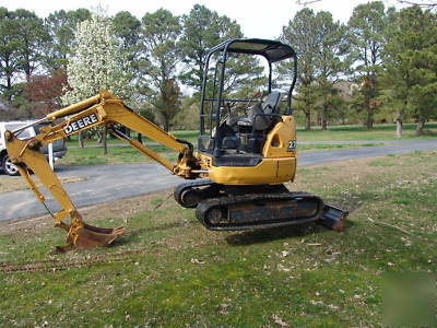 2005 john deere 27 c zts mini excavator 1315 hours