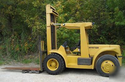 Forklift hyster 15-18K# air tire, reblt disel 8' forks