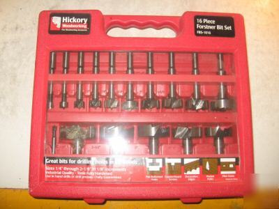 Forstner bit set, 16 piece forstner bit set, bit case