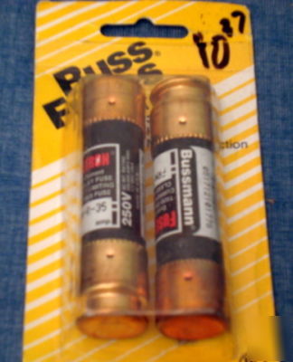 Genuine buss fuses 35 amp 250 volt fusetrons frn-r-35