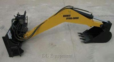 Industrial strength skid steer backhoe attachment