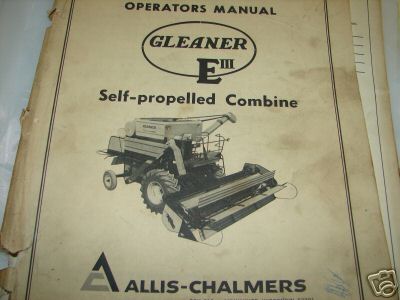 Lot of 5 allis-chalmers combine tractor manuals 