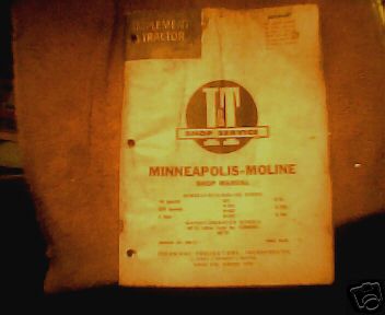 Minneapolis-moline shop manual M5 M504 M602 M604 