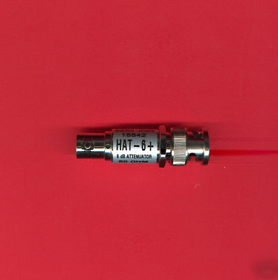 New 6 db bnc attenuator, mcl p/n hat-6+ ( )