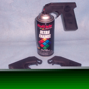Spray can gun: can handler