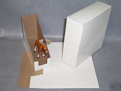 White easy open perforated retail boxes box case of 200