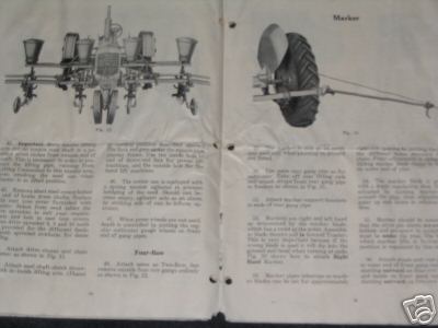 1950 minneapolis moline z tractor impl. manual, scarse