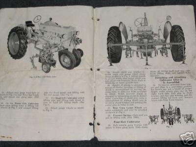 1950 minneapolis moline z tractor impl. manual, scarse