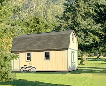 Custom-built 16'X20' wood storage building w/full loft