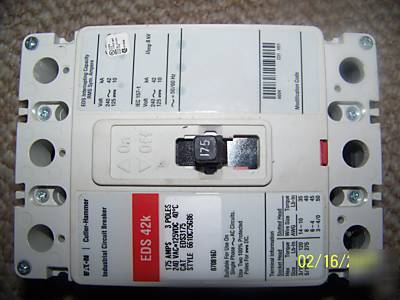 Cutler hammer EDS3175 175 a 240V circuit breaker 42K ed