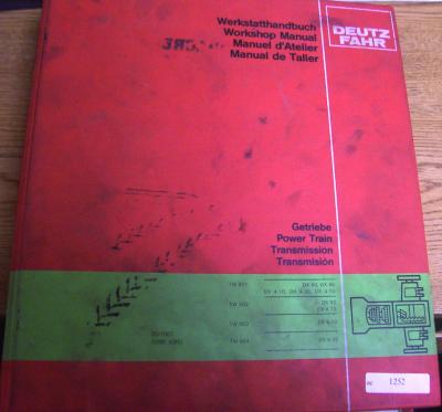 Deutz fahr DX80 DX86 DX92 power train workshop manual