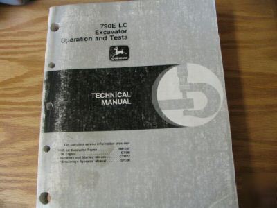 John deere 790E lc excavator o&t technical manual