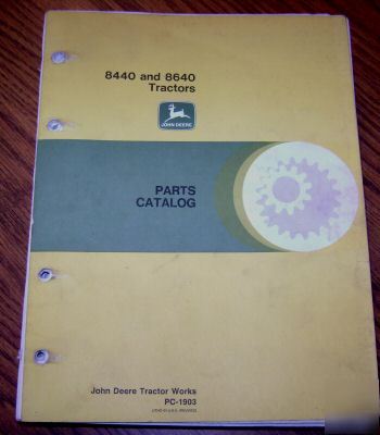 John deere 8440 8640 tractor parts catalog manual book