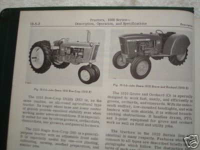 Original john deere 1010 tractor service manual nice 