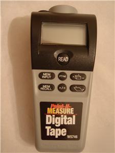Point & measure digital tape measure