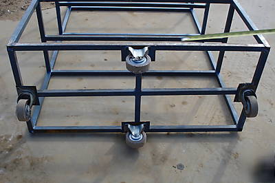 Rolling storage cart 4 shelf 71â€ x 43â€ x 20â€