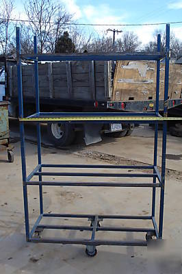 Rolling storage cart 4 shelf 71â€ x 43â€ x 20â€