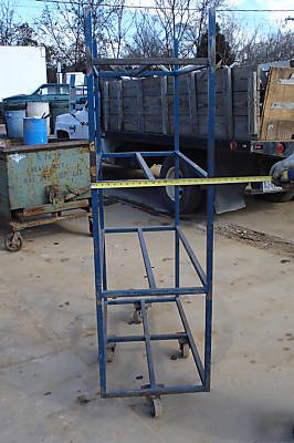 Rolling storage cart 4 shelf 71â€ x 43â€ x 20â€