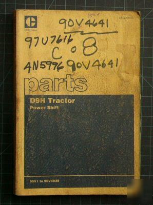 Cat caterpillar D9H dozer crawler parts manual D9-h