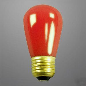 11S14/r 11W watt medium base sign light bulb, red