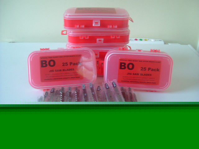 Bulk buy 150 bosch fit jigsaw blades + 6 buddy boxes 