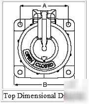  : 4P5W 100A 600V pin & sleeve S1 reverse receptacle