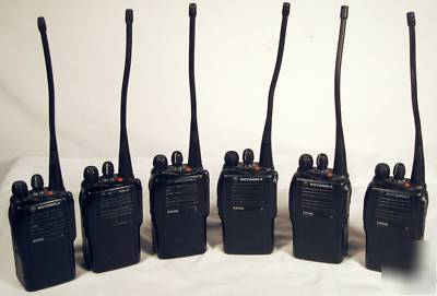 6 motorola EX500 uhf 16 ch radios w/rapid gang charger