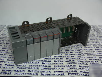 Allen bradley slc 500 10-slot chassis w/ 4 modules 