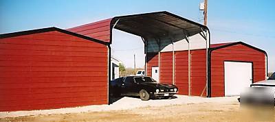 Barn or carport and garage combo 58X21 installed price 