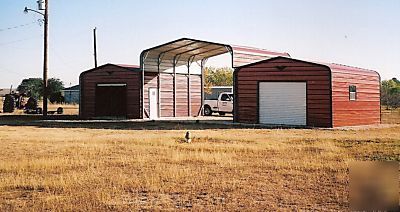 Barn or carport and garage combo 58X21 installed price 