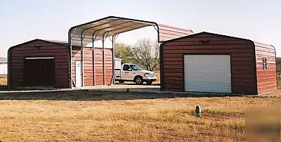 Barn or carport and garage combo 58X21 installed price 