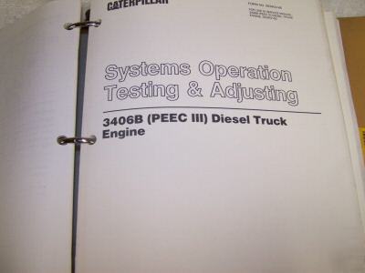 Cat engine service and repair manual 3406B peek engine