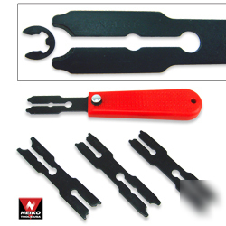 E-clip remover and installer 5 piece tool set 