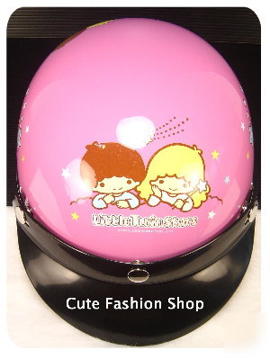 Little twin stars half helmet harley style hotpink rare