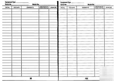 Log book - test & tag appliance logbook - free post